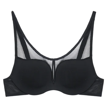 

Elovegirl Small Chest Push Up Bra 5/8 Cup Mesh Wrapped Small Chests Gathering Soft Underwear Women Back Closure