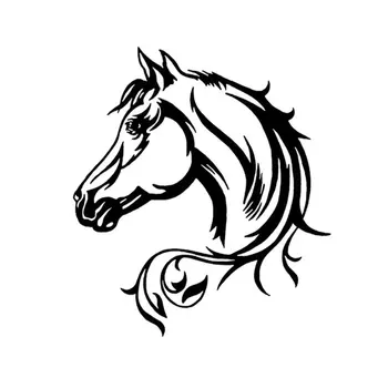 

Reflective Horse Head Creative Decorative Sticker Waterproof Removable Car Motorcycle Electric Car Sticker Decorative Stickers