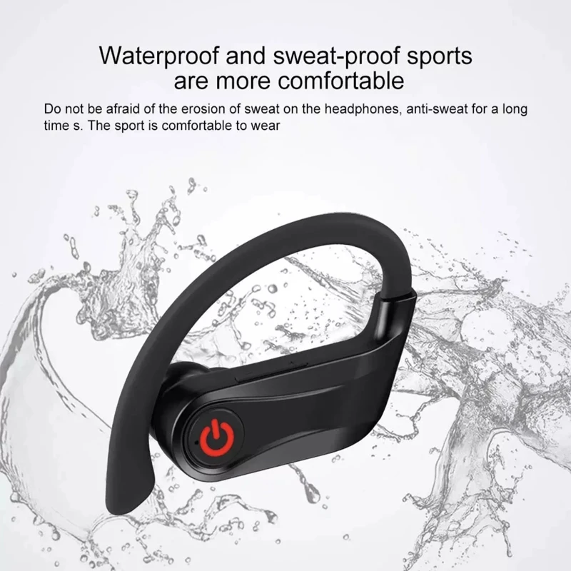 HBQ Q62 5 0 Bluetooth Headset Waterproof Dual Ear mounted Earphone 950mah Charging Case Stereo Sports Wireless Headphones