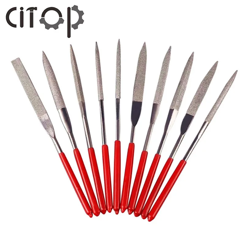 Набор мини иголок Citop 10 шт./компл. с алмазным покрытием 3х140 мм 4х160 5х180 для