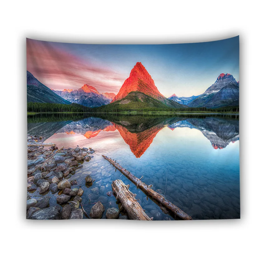 color3 Природа пейзаж 3D принт настенный гобелен горный лес небо полиэстер гобелены украшение дома Покрывало Скатерть - Цвет: color3