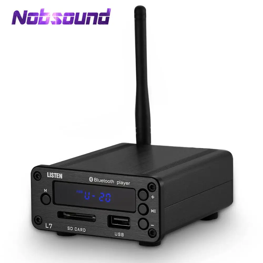 Nobsound HiFi Bluetooth 5,0 приемник DAC стерео аудио предусилитель USB музыкальный плеер fm-радио усилитель для наушников поддерживает u-диск SD