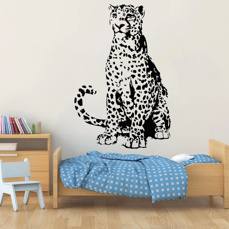 Full Colour LEOPARD JUNGLE CAT WILD ANIMAL room wall art sticker decal transfer 