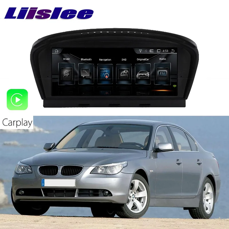 LiisLee Автомобильный мультимедийный GPS аудио Hi Fi Радио стерео для BMW 5 серии M5 E60 E61 2008
