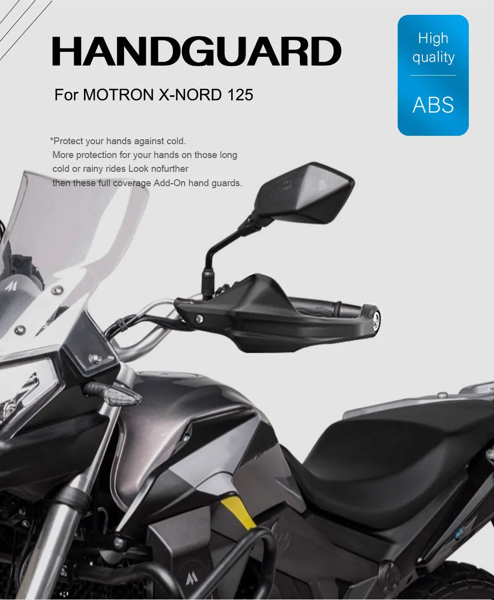 Acessórios da motocicleta preto abs plástico handguard
