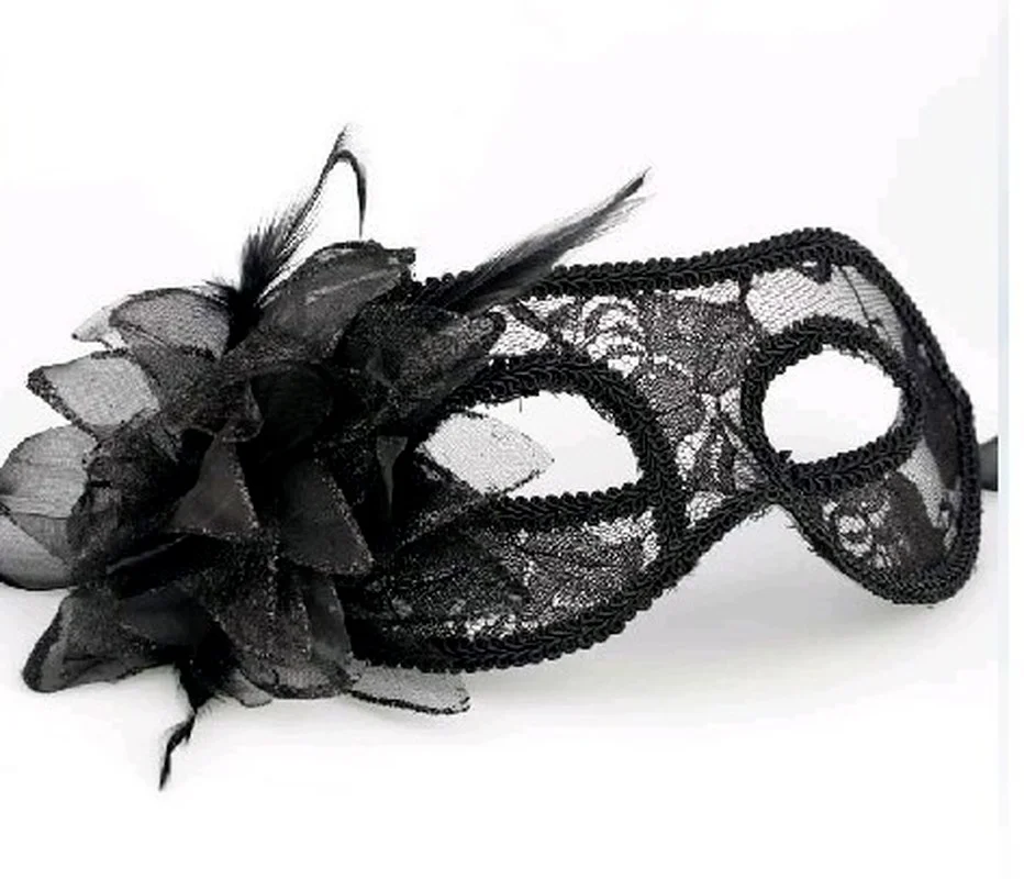 Lovely Sexy Lace Mask Halloween Costume Prop Transparent Party Ball Eye Masks Fancy Dress