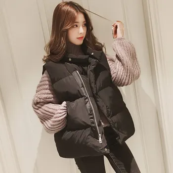

Casual Vest Coat Women Solid Zipper Cotton Windproof Sleeveless Waistcoat Warm Jackets Vest Bodywarmer Winter Vest Pockets V724