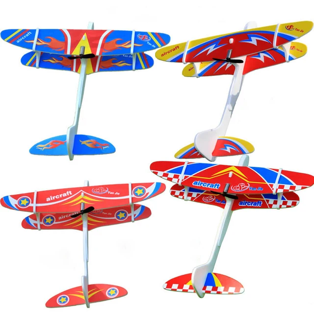 DIY LED SU27 SU35 electric hand throwing glider airplane foam airplane model party glider airplane toy children's game 4