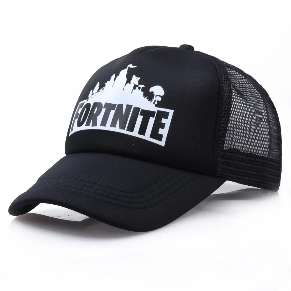 Gran oferta Fortnite-gorra de béisbol de malla para hombre y mujer, sombrero para el sol, gorra de béisbol de malla, color blanco y negro, unisex Vy8pzloyW