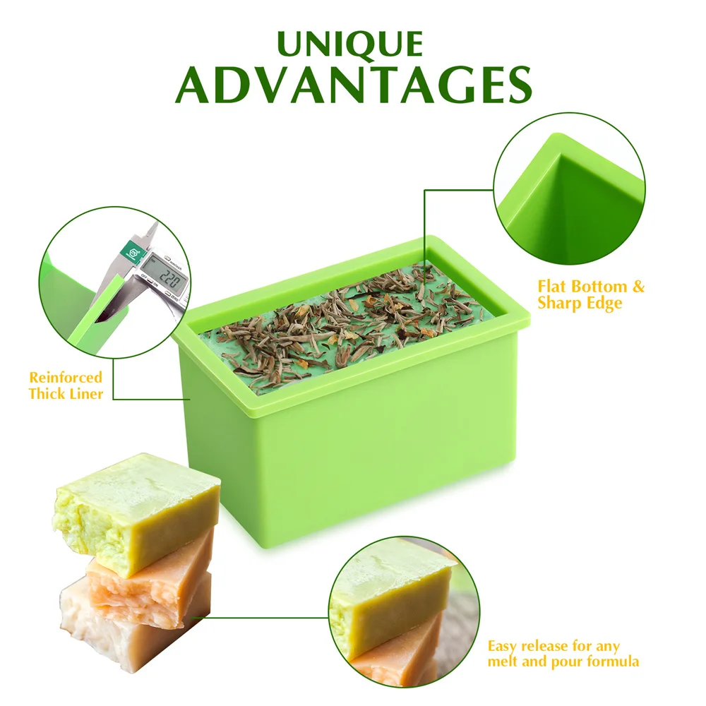 Rectangle Silicone Soap Mold Handmade Small Batch Loaf Making Mould