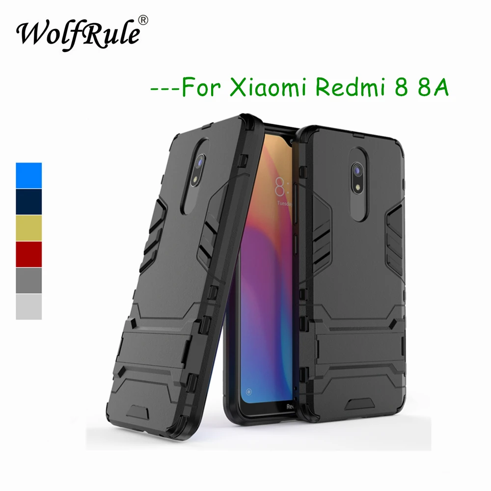 

Case For Xiaomi Redmi 8A Cover Soft Rubber + Plastic Kickstand Case Redmi 8 8A Case Phone Shell For Xiaomi Redmi 8 8A Funda