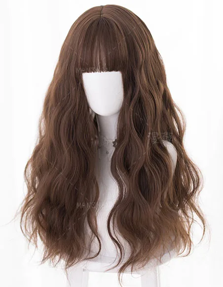 65 см девушки довольно Рапсодия Лолита пушистые длинные вьющиеся волны синтетические волосы косплей парик+ парик колпачок - Цвет: as the picture