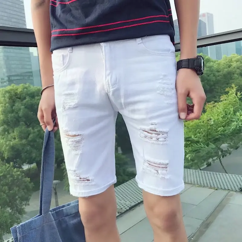 Мужские повседневные шорты, брюки до колена, летние шорты, пляжная мода, уличная одежда, черные белые бриджи, Новое поступление, горячая Распродажа