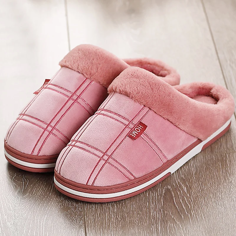 

Women's slippers bedroom Warm Winter Shoes fur slides home slippers For ladies Unisex furry Slippers Non-slip big size