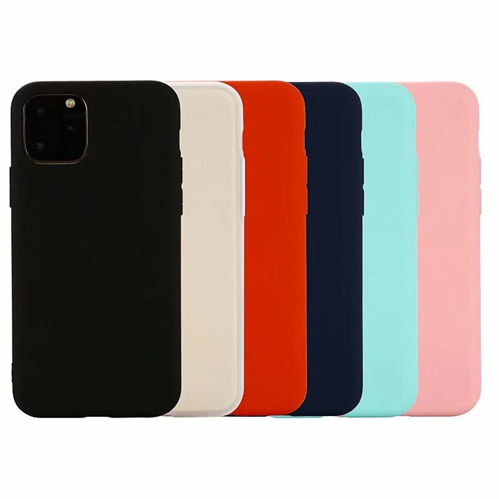 

Soft Matte Case for iPhone 11 Pro Max XR XS MAX Cover TPU Silicone Covers Case for iPhone 11 2019 XS XR 7 8 6S Plus