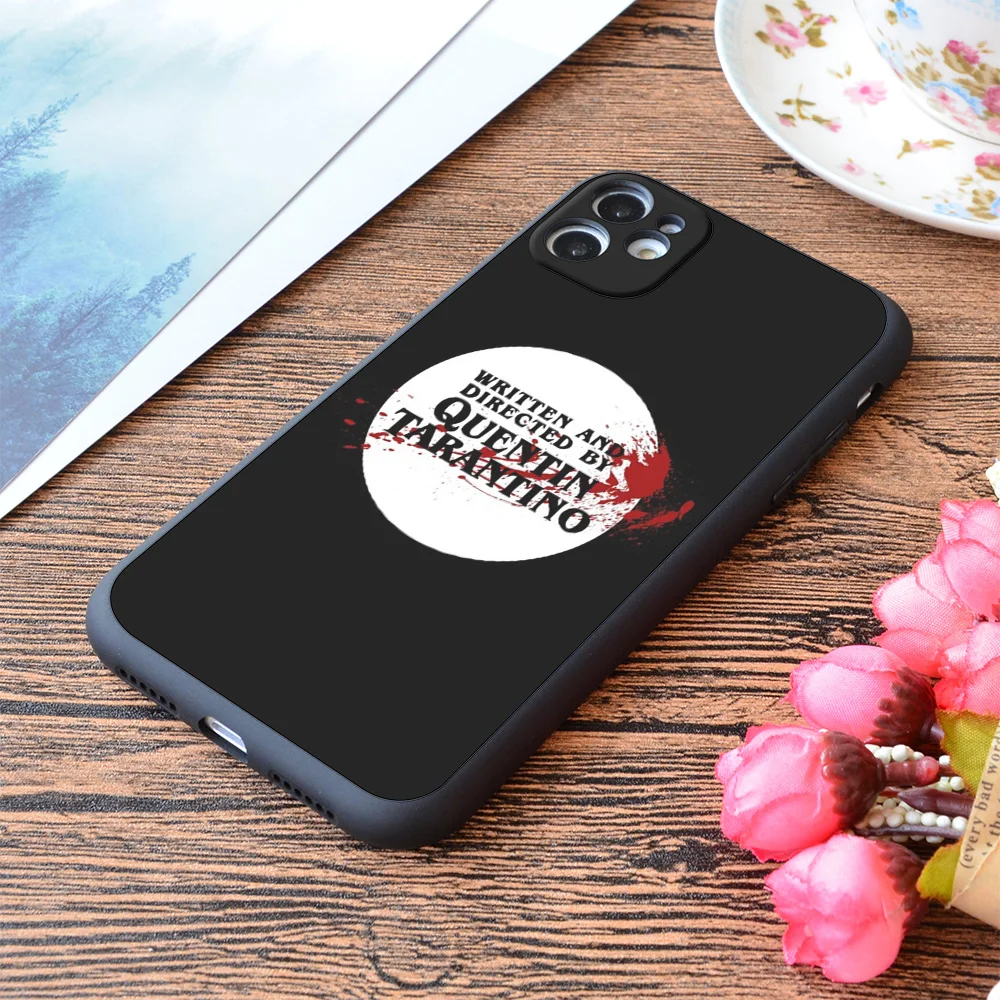 

For iPhone Quentin Tarantino Transparent Print Soft Matt Apple iPhone Case