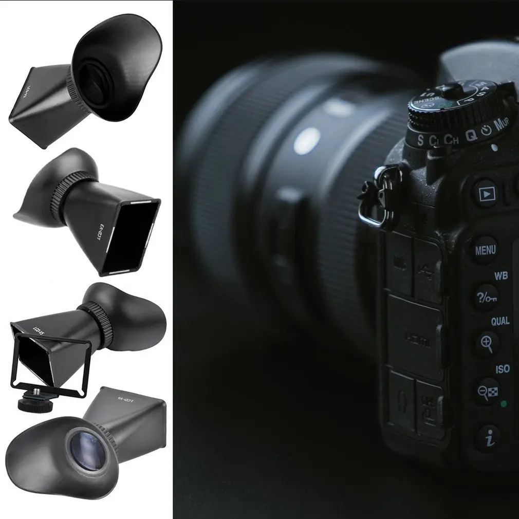 V2 3:2 SLR Camera LCD Viewfinder Magnifier Expansion Cover LCD Screen Camera Magnifying Viewfinder Sunshade
