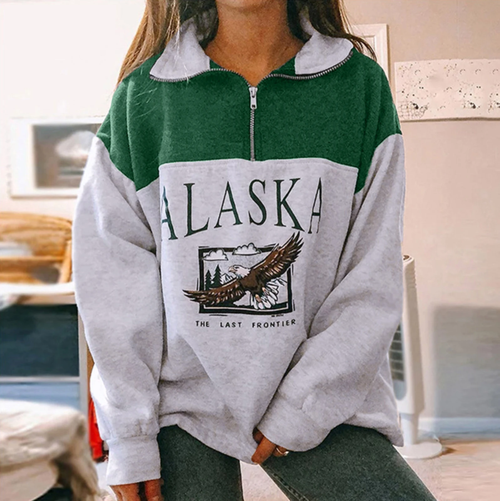 Sudaderas Vintage con para mujer, ropa de calle con letras estampadas, sudadera holgada con forro polar|Sudaderas con capucha y sudaderas| - AliExpress