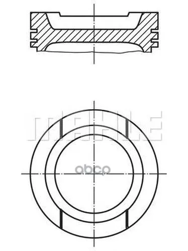 Поршень Двс Seat: Alhambra 2.0 I 96-10, Cordoba 2.0 02-09, Ibiza Iv 2.0 02-09 Mahle/Knecht арт. 0309200
