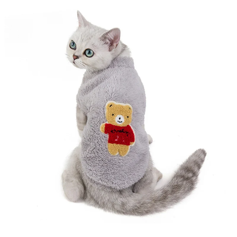 BDTHOOO хлопок, одежда для кошек, футболки, одежда для домашних животных, Джерси, свитер для кошек, s m l xl XXL, супер мягкий - Цвет: grey
