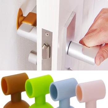 

Silicone Sucker Door Rear Anti-collision Suction Cup Mat Practical Door Lock Colorful Protective Pad Rubber Sucker
