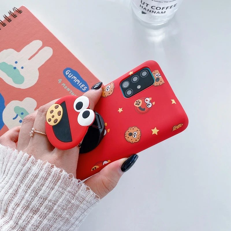 samsung cute phone cover 3D Hoạt Hình Dễ Thương Giá Đỡ Điện Thoại Ốp Lưng Dành Cho Samsung Galaxy Samsung Galaxy A51 A71 A32 A52 A72 4G 5G A52s A53 a12 Dễ Thương Silicone Mềm Cô Gái Đứng Bao Da cute phone cases for samsung 