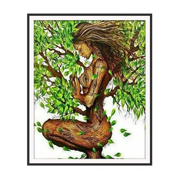 

5D Diamond Painting By Numbers Full Square Beauty Tree God Cross Stitch Diamond Mosaic Kits Art Pictures Home Decor For Adult