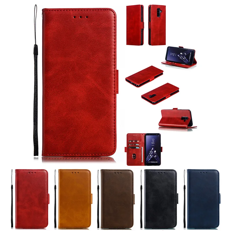 

Leather Cover for Samsung Note 8 9 A320 A520 A750 A5 A6 A8 Plus A9 Star S7 Edge S8 S9 Plus S10 Lite Luxury PU Bracket Case Coque