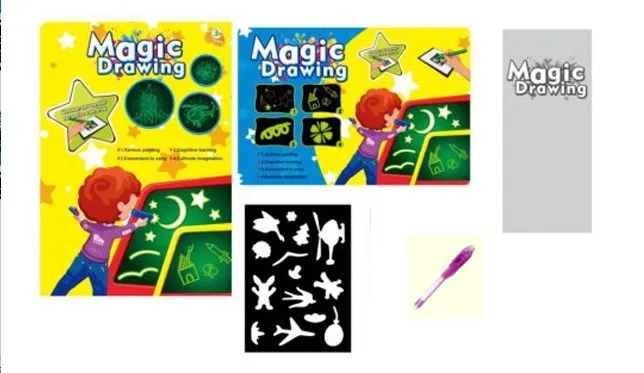 A5 3D Magic 8 Licht Effecten Puzzel 3D Schetsblok планшет креативная ручка для детей подарок светодиодные огни светящиеся художественные игрушки - Цвет: A5