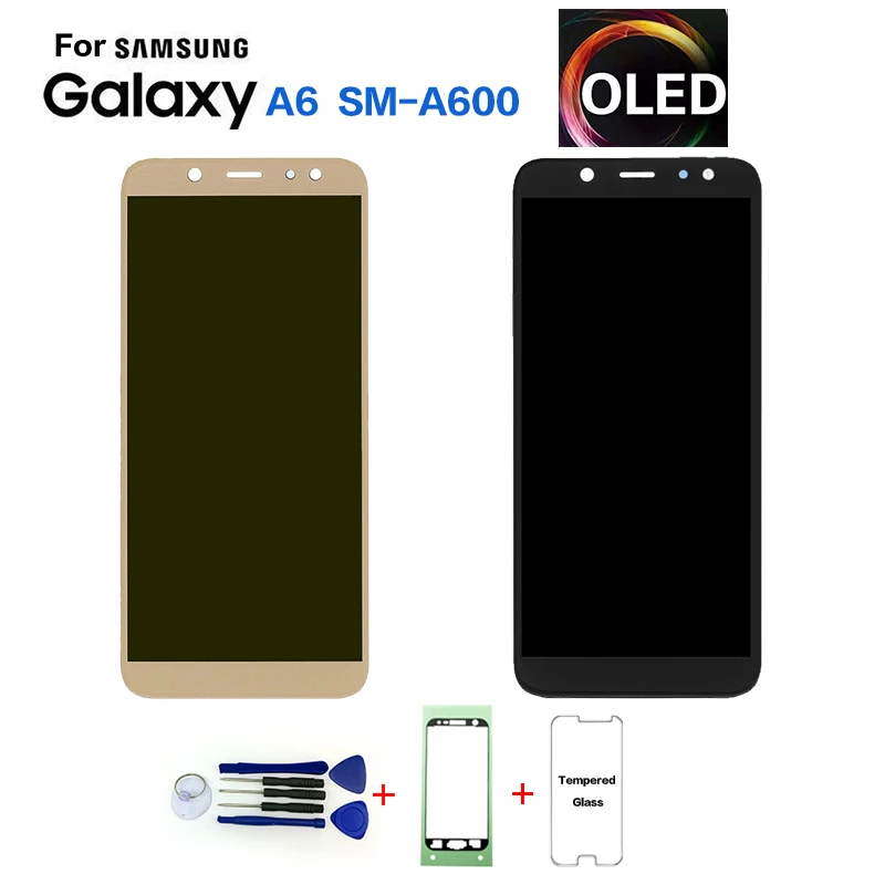OLED для samsung Galaxy A6 SM-A600F дисплей ЖК-экран Замена для samsung A6 SM-A600FN A600N A600A дисплей экран модуль