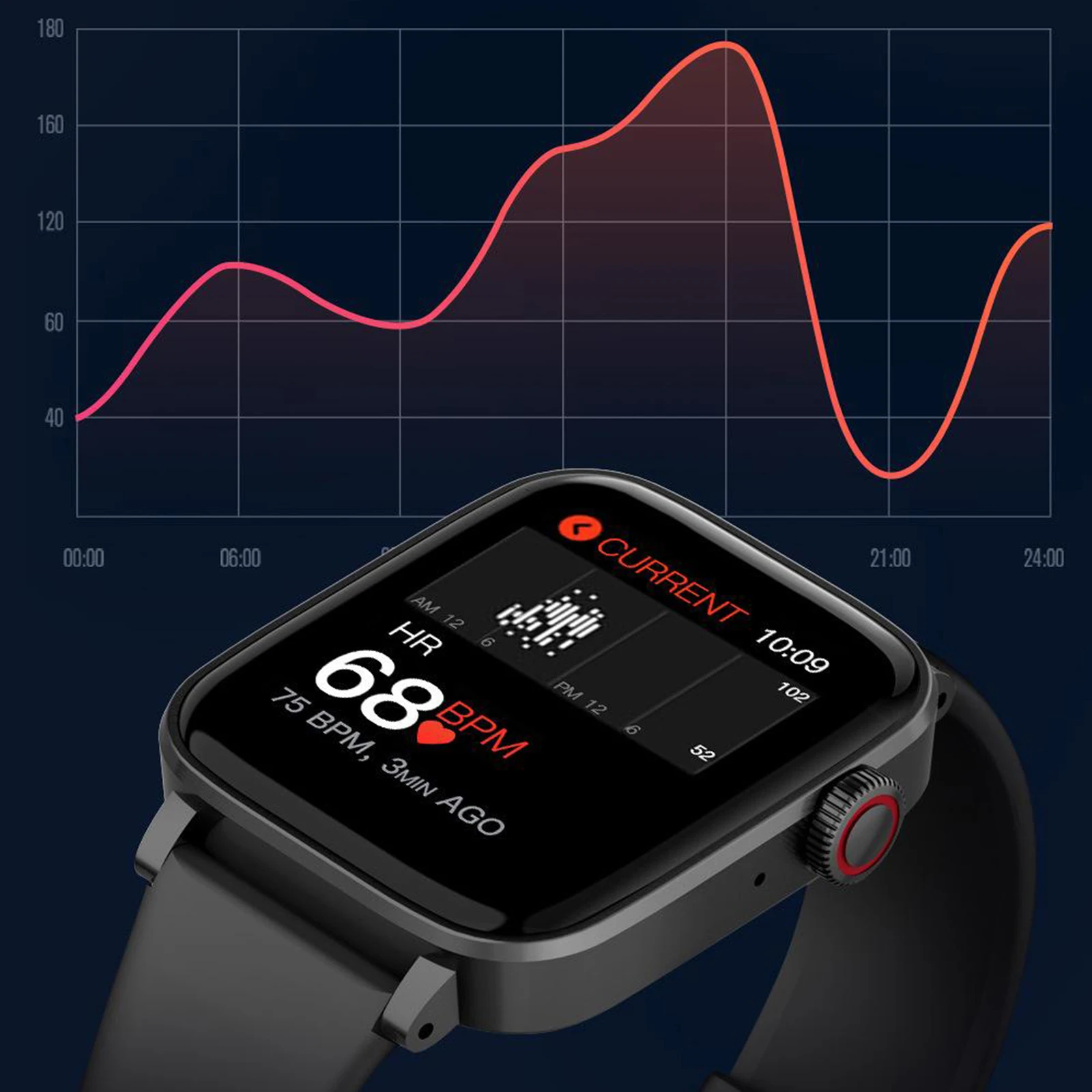 Women Men Smart Watch For Android Watch IP67 Waterproof Heart Rate Blood Pressure Smartwatch P68