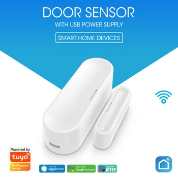 

Detectors Warning Tuya Smart Zigbee/WiFi APP Control Work With Alexa Google Home Door Window Sensor Detector Door Open / Closed