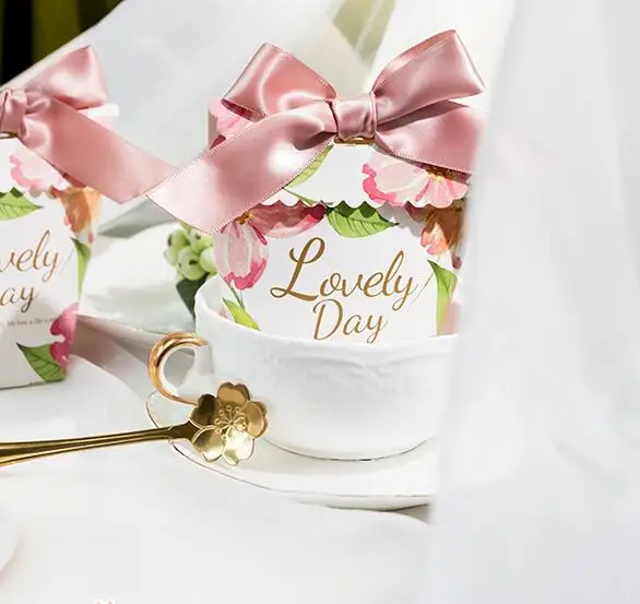 20 шт. милые день цветы прекрасная история Фламинго Свадебные Сувениры ...