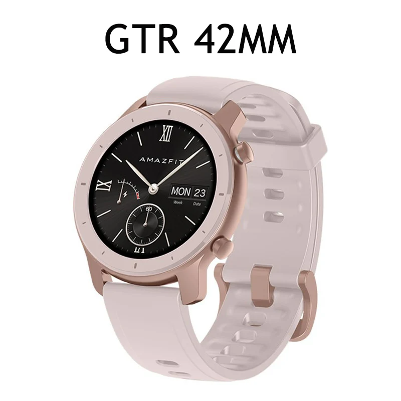 Amazfit gps+ GLONASS 42 мм gps Смарт-часы для женщин 50ATM Водонепроницаемый Фитнес-трекер Smartwatch Strava управление музыкой для Android IOS - Цвет: 42MM Pink