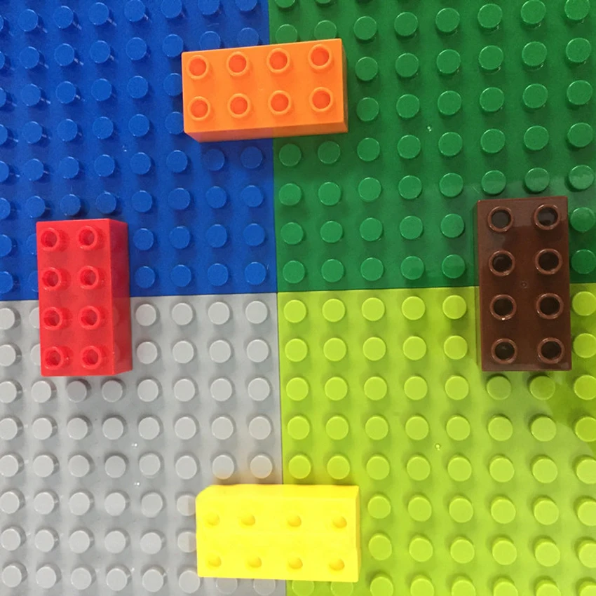 

32x24dots 51.2x38.4CM Duple Big Bricks Base Plate 16X32Dots 12x24dots Large Building Blocks wall Baseplate Constructions Toys