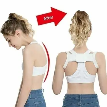 

Posture Corrector Unisex Adjustable Body Posture Correction Belt Shoulder Back Support Brace Correction Belt