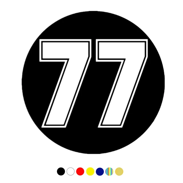 CS-10222# racing number 77 funny vinyl car sticker waterproof car decal  stickers on truck bumper rear window