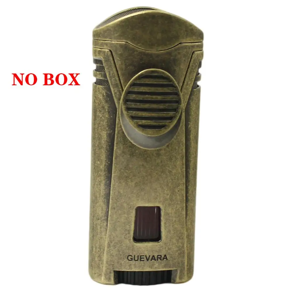 RAG-1121C NO BOX Guevara Jet фонарь зажигалка с подставкой для сигар с защитой пламени от ветра бутан фонарь многоразовые зажигалки - Цвет: RAG-1121C NO BOX