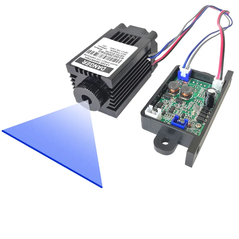 

Генератор синего лазера 445нм-450нм 200 мВт TTL / PWM DC 12 В