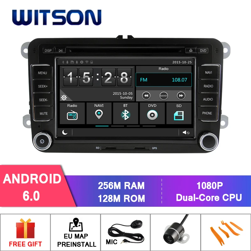 WITSON WINCE 6 0 Автомобильный Радио Мультимедиа DVD для VOLKSWAGEN серии видео плеер GPS