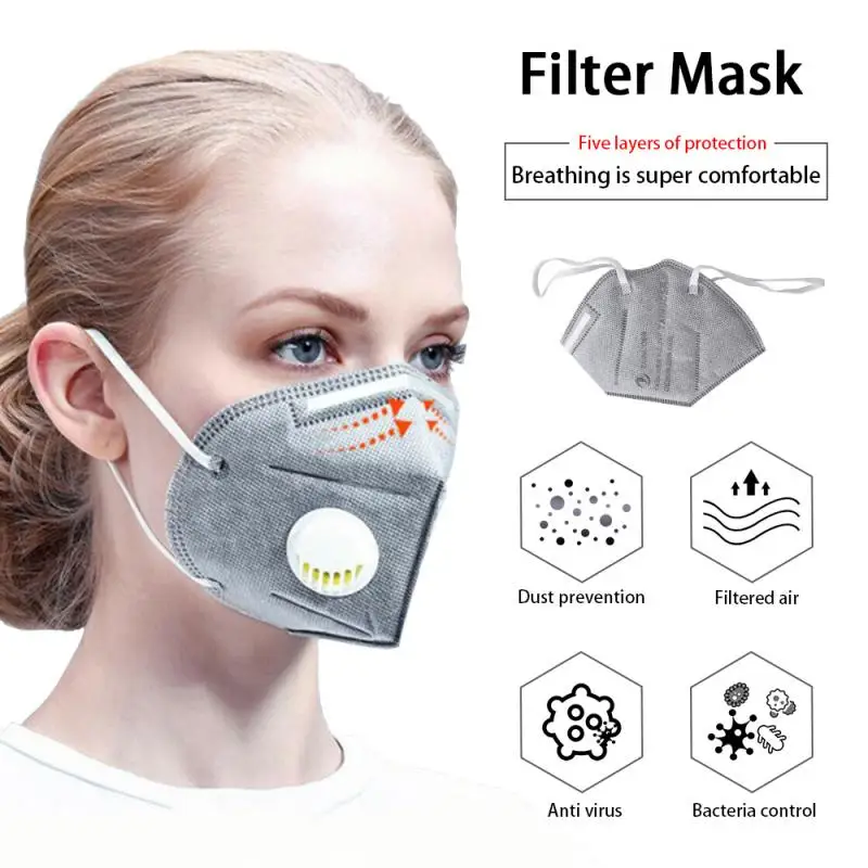 

KN95 Face Mask Respirator Mask Anti Dust N95 Mask Activated Carbon Filter Face Masks Anti-Dust Mask PK Ffp3 Respirator fpp3