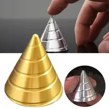 Jouet gyroscopique de bureau Portable en acier inoxydable, Gadget amusant, Illusion d'optique, pour hommes et femmes, jouet en spirale, 4 couleurs, 1 pièce 