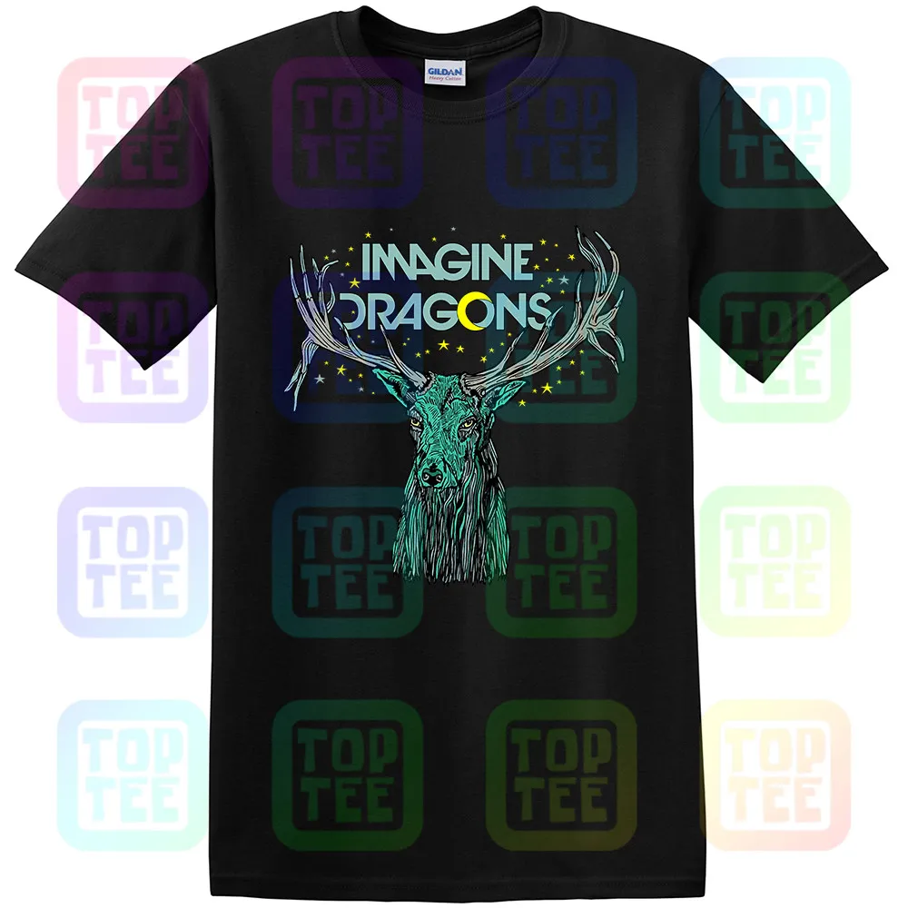 IMAGINE Dragon Elk In Stars Мужская футболка унисекс Официальный Лицензированный Merch