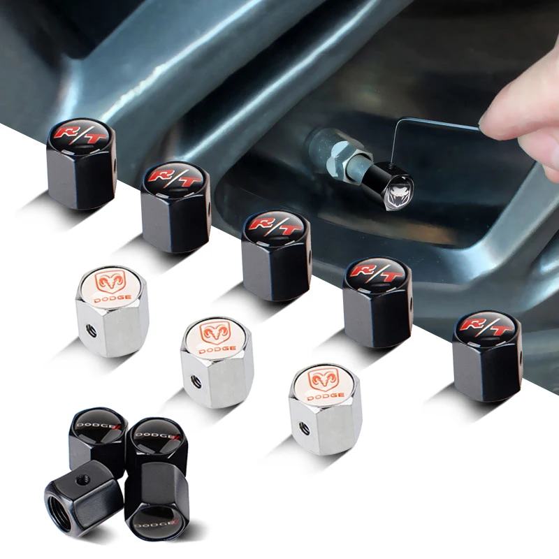 

Exterior Automobile Wheel Anti-Theft Tire Valve Cap for Dodge RAM 1500 2500 Journey Charger Challenger RT Viper Accessories