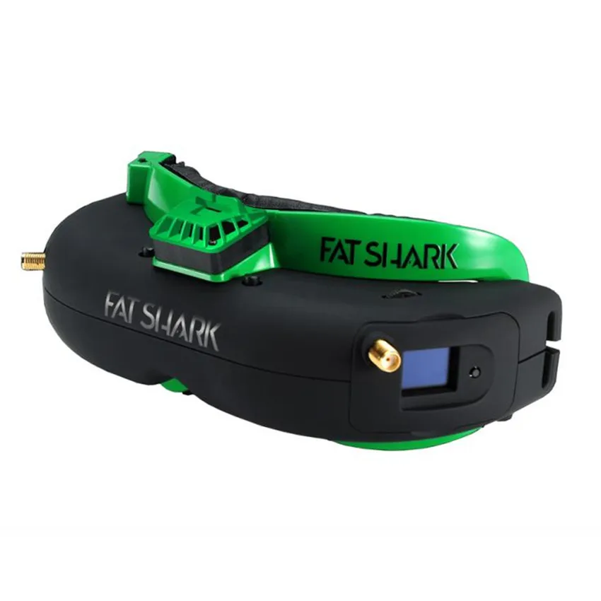 

Fatshark attitude V5 green goggles with digital video recorder and built-in modular 5.8GHz OLED dual receiver