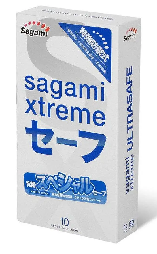 Презервативы Sagami Xtreme Ultrasafe с двойным количеством смазки - 10 шт. | Красота и