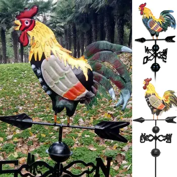 

Metal Weather Vane with Rooster Ornament Rooster Weathervanes Garden Patio Decor can CSV