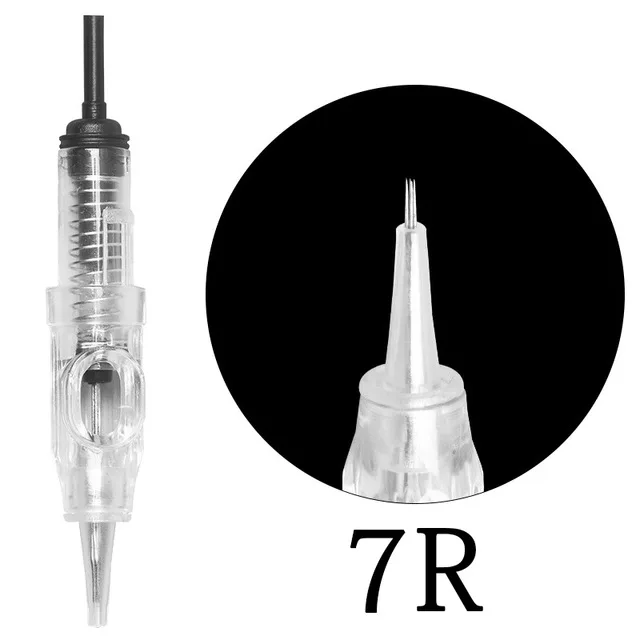 Иглы легко щелкать иглы 3RL одноразовые картриджи игла для бровей картридж Перманентная Татуировка Макияж Бровей Губ Круглый лайнер - Габаритные размеры: 50PCS 7R