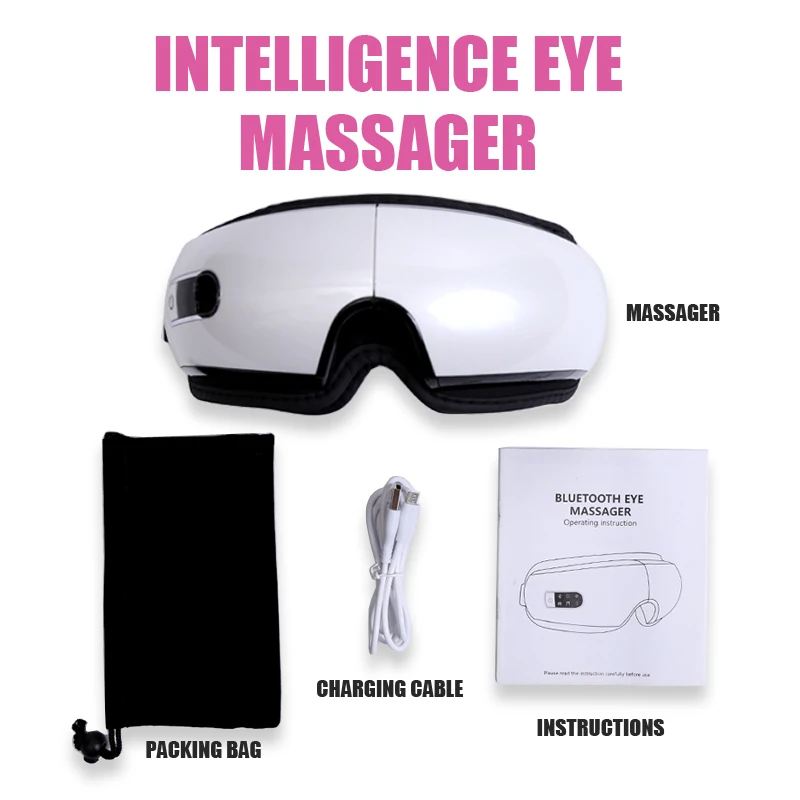 

Electric Double Airbag Eye Massager Five Modes Smart Air Pressure Heated Goggles Anti Wrinkles Health Care Tools Music Eye Relax