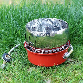 

WINDPROOF FOLDABLE PORTABLE STOVE COOKER COOKWARE OUTDOOR GAS STOVE FURNACE WITH EXTENDED PIPE FOR CAMPING PICNIC COOKOUT BBQ